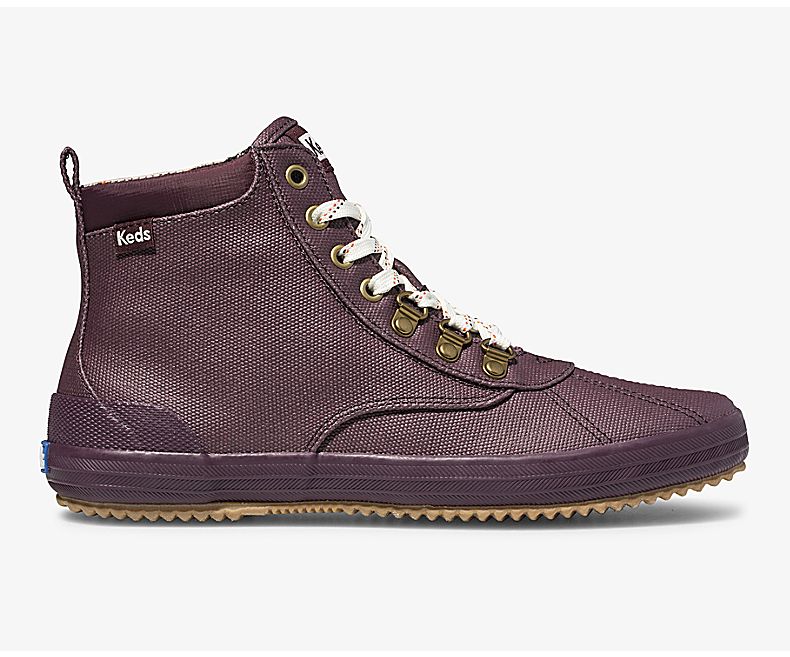 Keds Womens Burgundy Lace Up Boots - Keds Scout Boot Ii Water 253QBWAXL